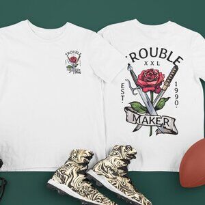 Front and Back Rose Design T shirt | Hoodie ,Sweatshirt |